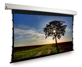 Dragonfly™ Motorized Tab Tension 84 in. Matte White Projection Screen (16:9 Aspect Ratio)